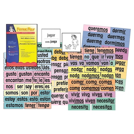 Poster Pals Verb Attack Card Set, Spanish P255
